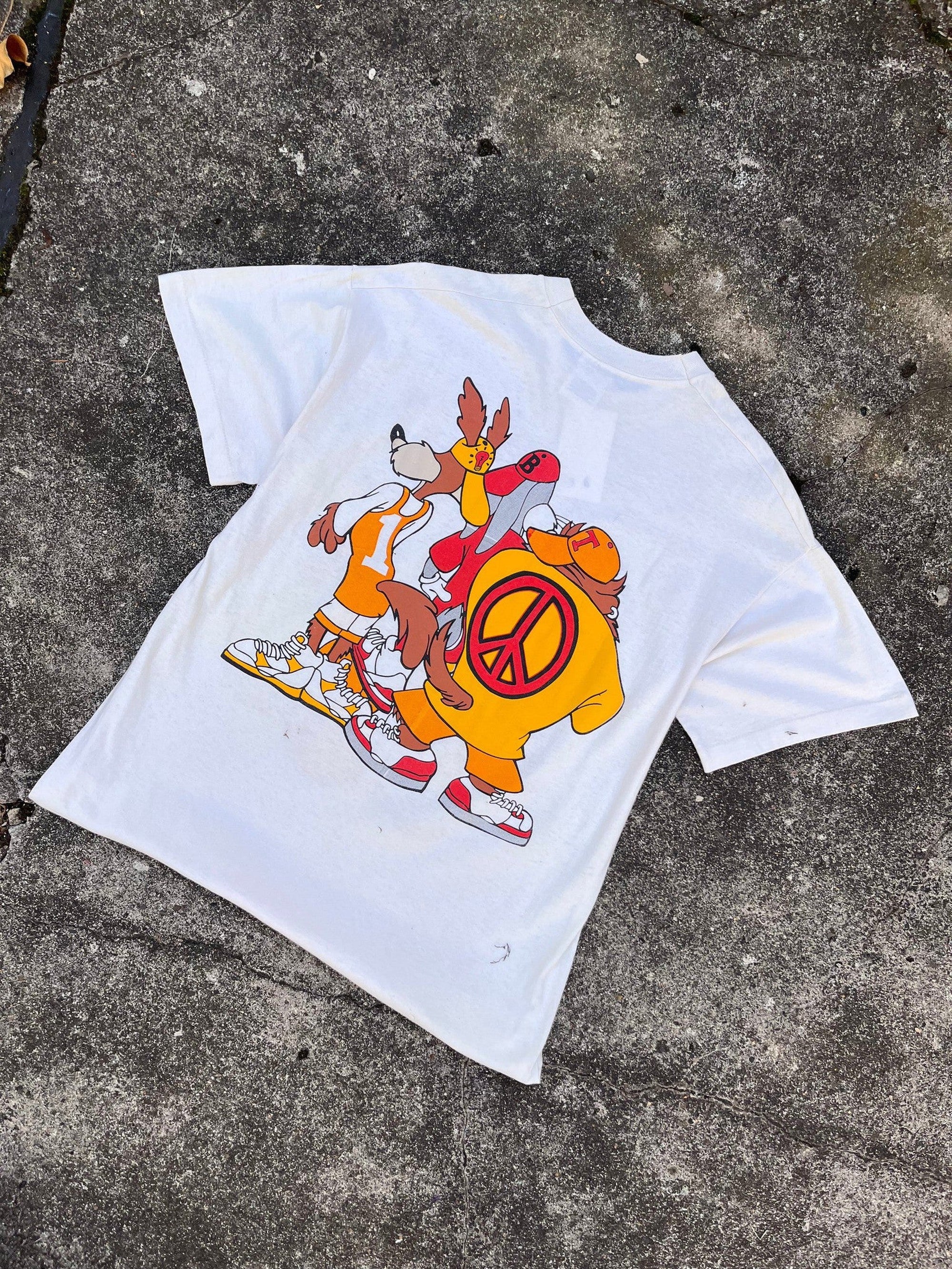 Vintage Bugs Bunny T-Shirt mit Backprint (XL)